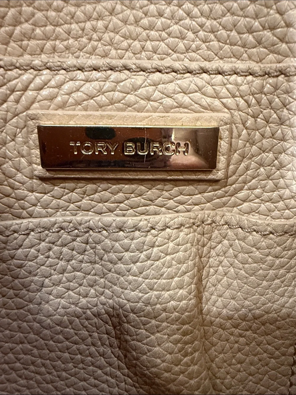 Tory Burch Blush Leather Tote with Gold Logo